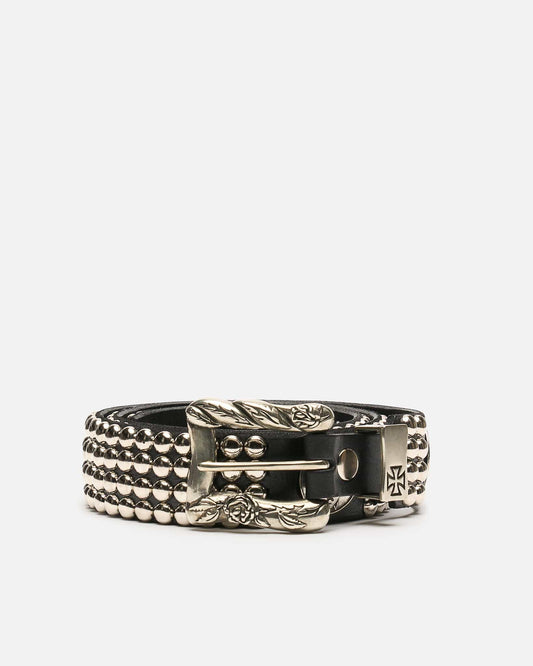 Enfants Riches Deprimes Leather Goods Brian's Last Swim Belt in Black/Silver