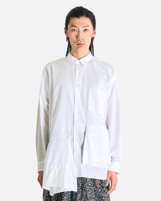 Comme des Garcons HOMME PLUS Men's Shirts Button Up Long Sleeve in White