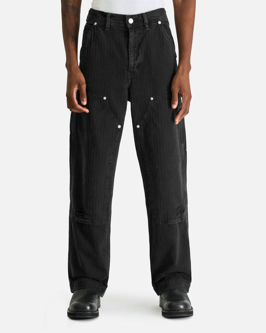 Enfants Riches Deprimes Men's Jeans Double Knee Paint Pant in Black