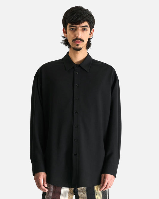 AUBERO Men's Shirts Double Layer Shirt in Black