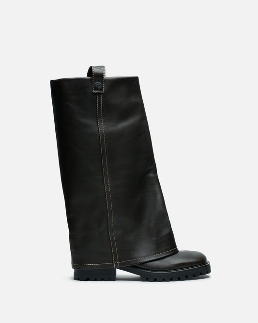 Acne Studios Men's Boots Knee High Boot in Mocha Brown