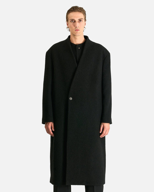 Fear of God Men's Coat Lapelless Relaxed Coat in Black