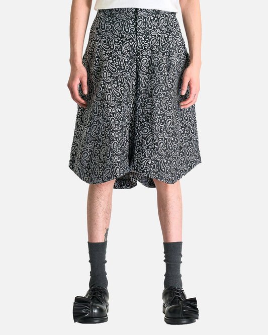 Comme des Garcons HOMME PLUS Men's Shorts Paisley Shorts in Black