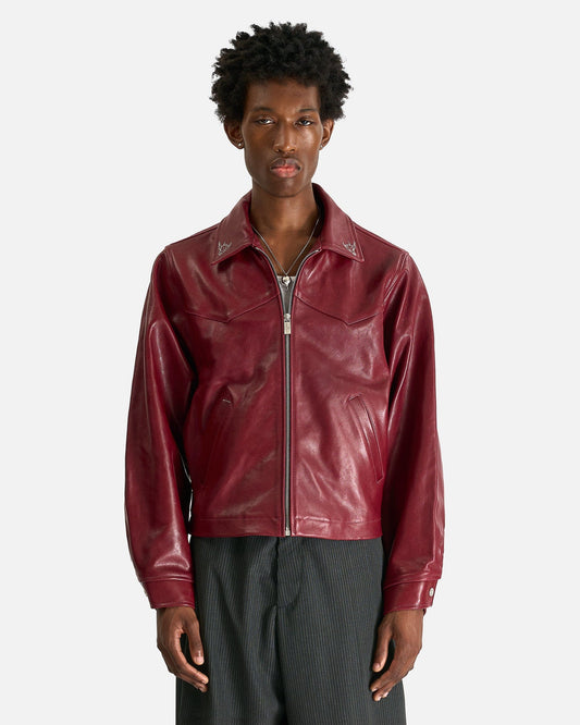 Enfants Riches Deprimes Men's Jackets Principe De L'Amour Wester Jacket in Burgundy/Grey