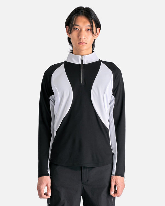 CMMAWEAR Men's Tops Technical Long Sleeve in Black/Silver/White